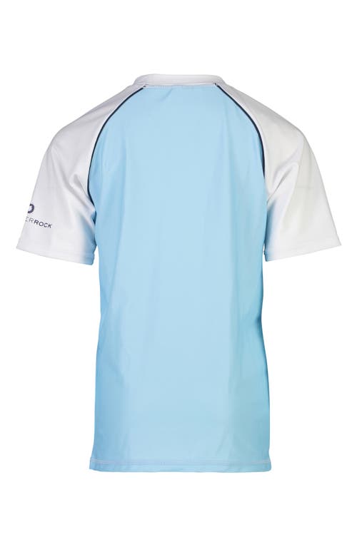 Snapper Rock Little Boy's & Boy's Colorblock Short-sleeve Rashguard In Medium Blue