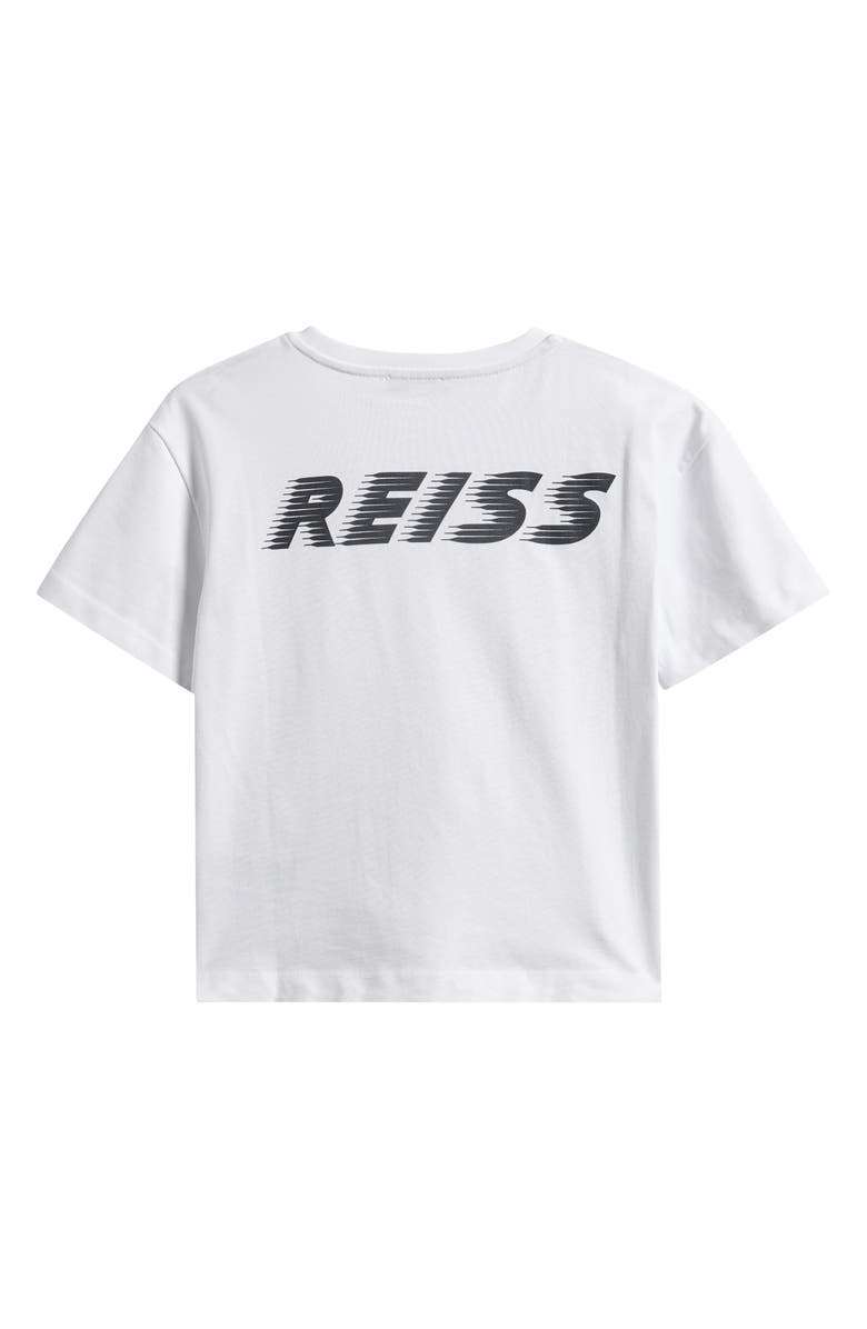 Reiss Kids' Ross Cotton Blend Graphic T-Shirt, Alternate, color, White