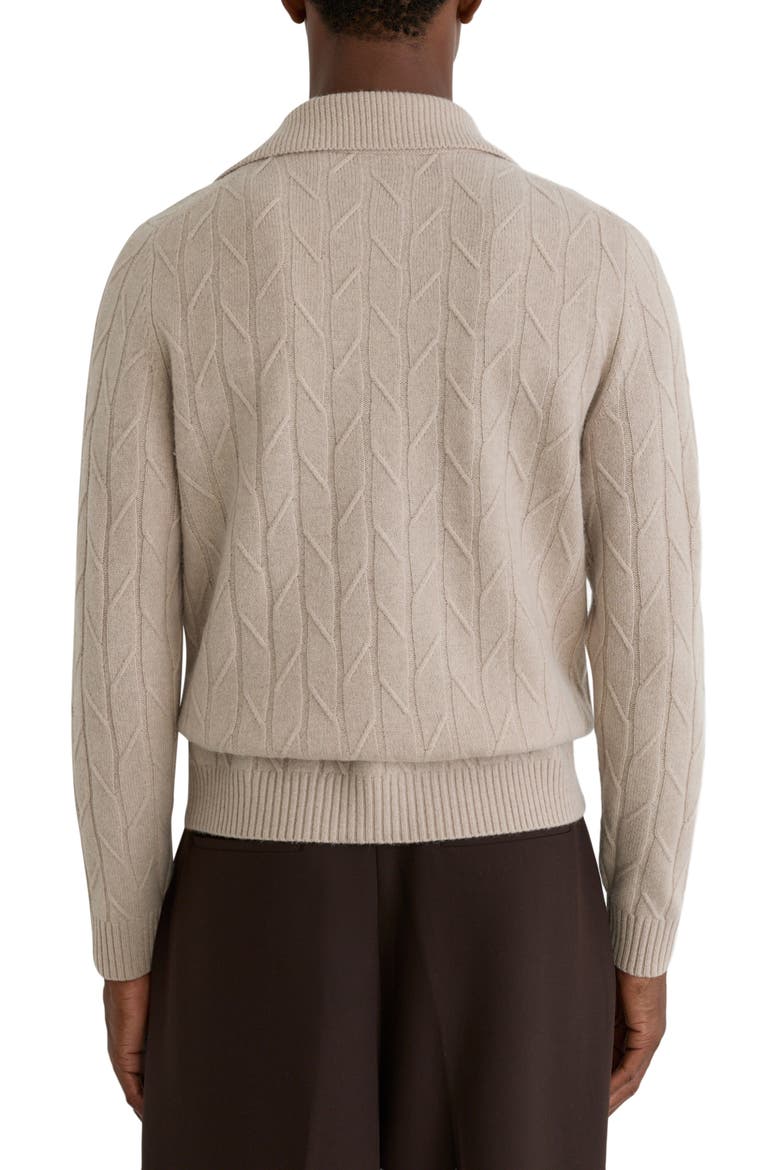 Littleton Wool Cable Knit Sweater, Alternate, color, OATMEAL