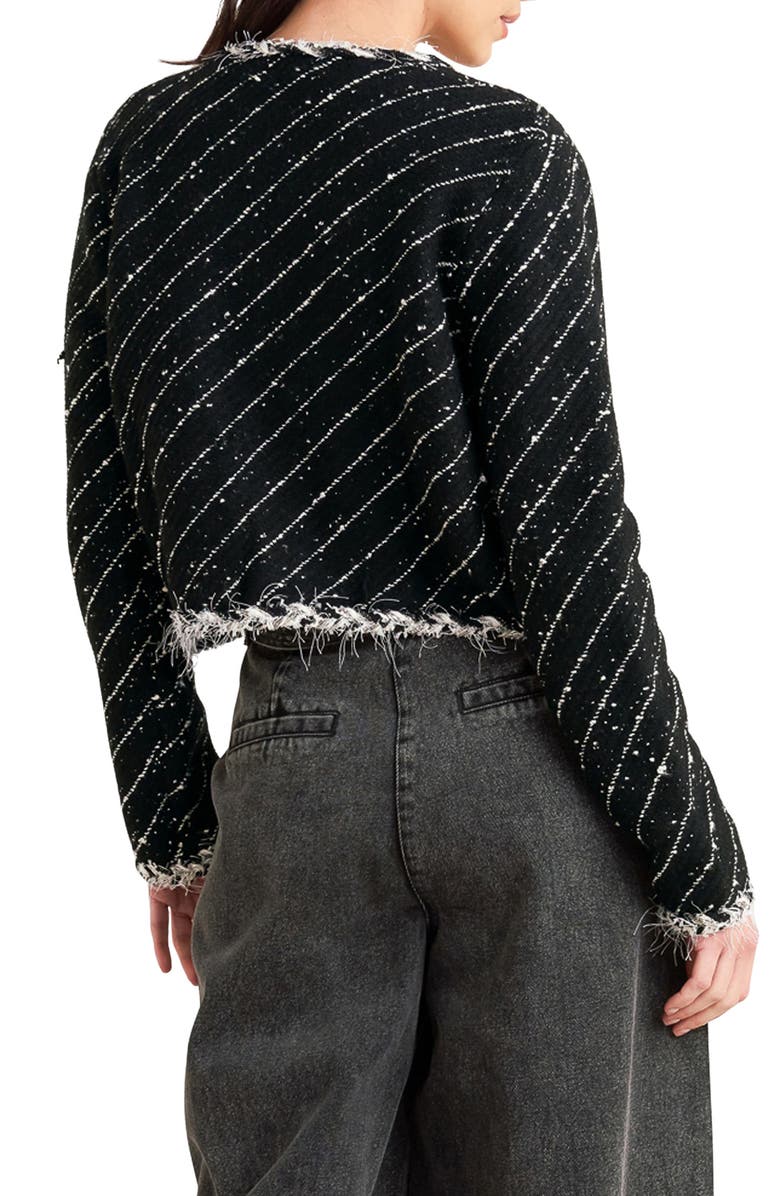 FREEMARKET Crop Knit Jacket, Alternate, color, Black