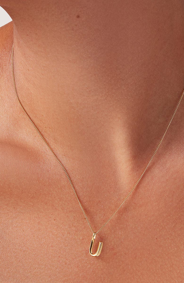 JENNY BIRD Customized Monogram Pendant Necklace, Alternate, color, High Polish Gold - U