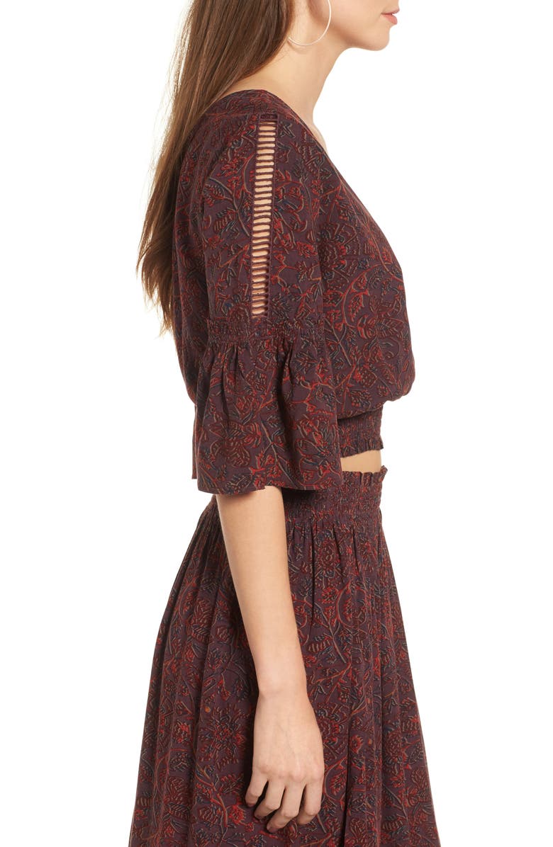 Sun & Shadow Boho Crop Top, Alternate, color, 