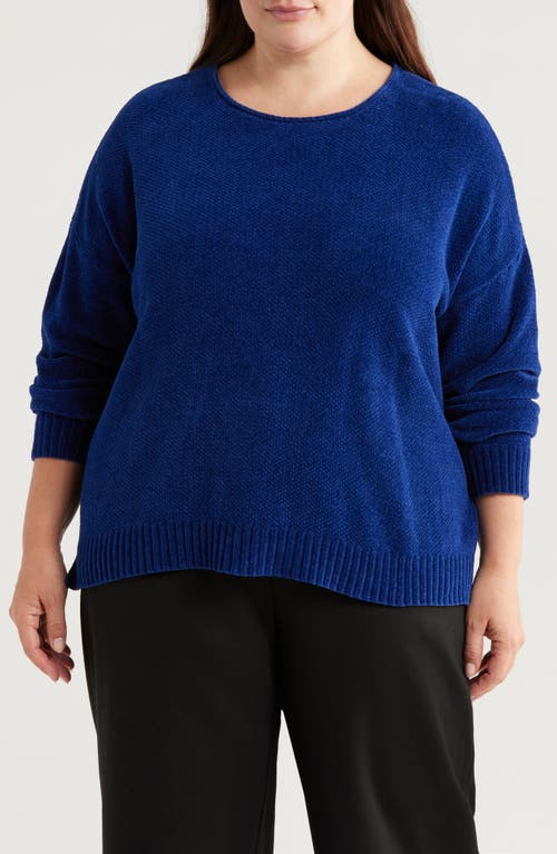 Eileen Fisher Organic Cotton Chenille Sweater In Infinity