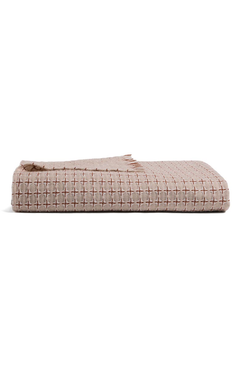 Parachute Stargaze Wool & Cashmere Throw Blanket, Main, color, Natural And Tobacco