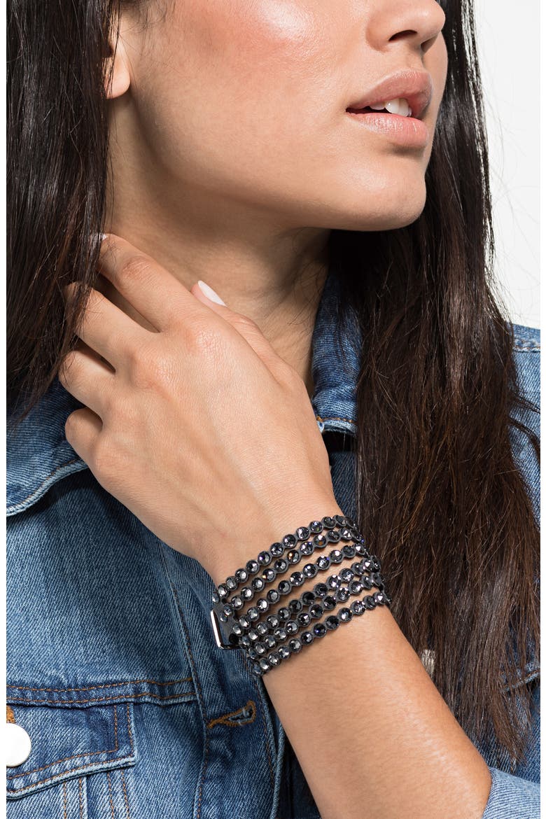 Power Collection Beaded Bracelet, Alternate, color, CRYSTAL SILVER NIGHT