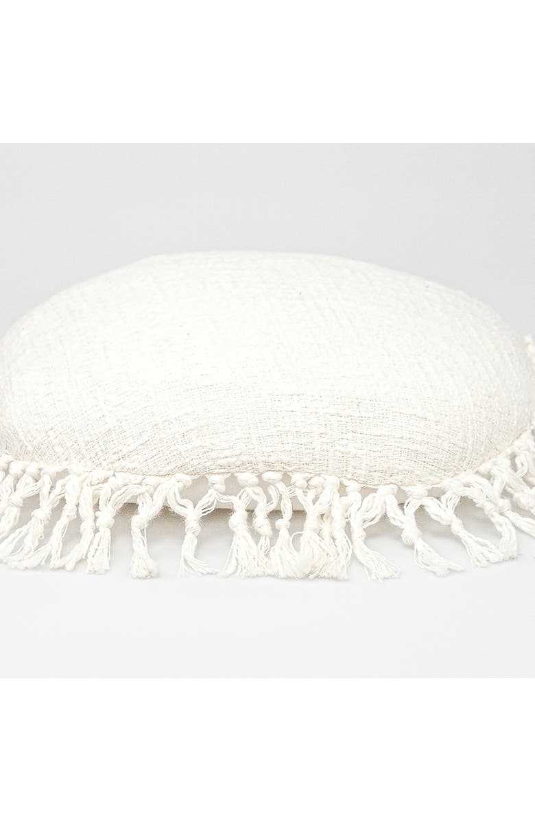 PARKLAND COLLECTION Fringe Throw Pillow, Alternate, color, White