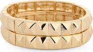 NORDSTROM RACK Set of 2 Pyramid Stud Stretch Bracelets