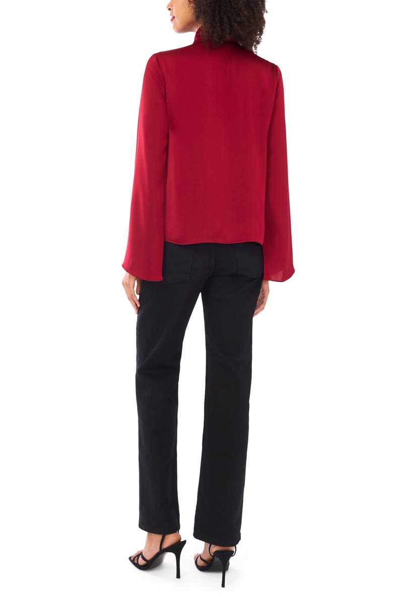 Parker Neck Tie Long Sleeve Top, Alternate, color, Passion Wine
