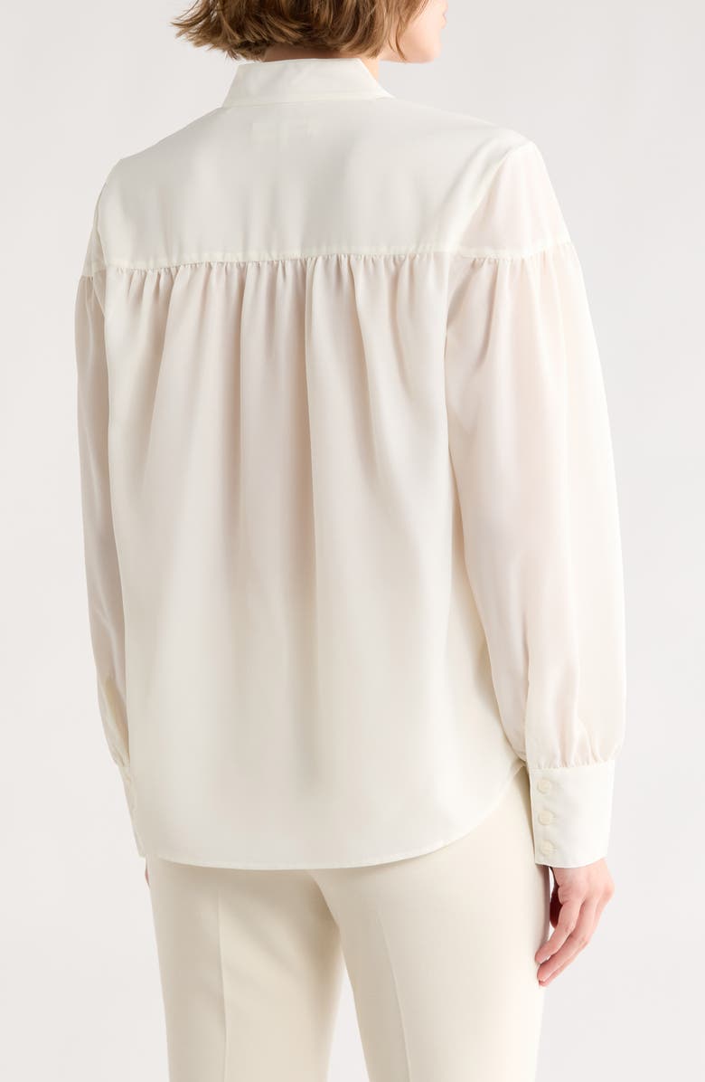 FRAME The Shirred Pop Over Blouse, Alternate, color, Cream