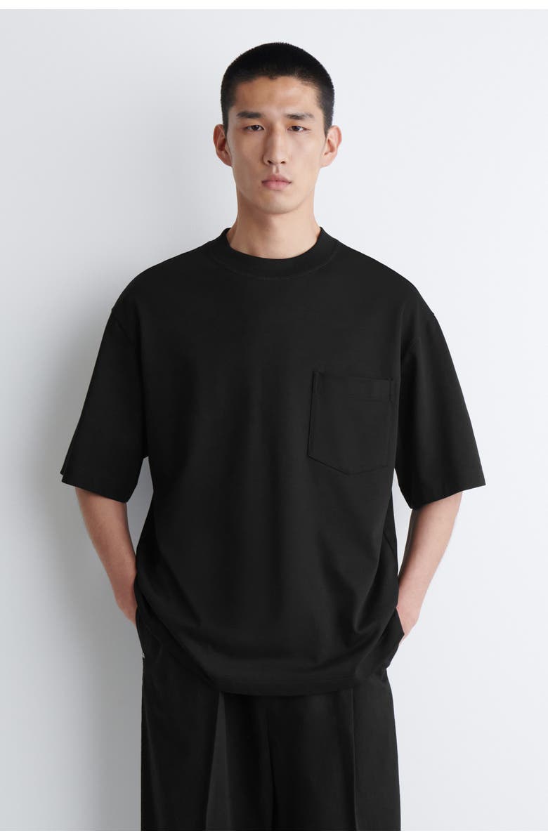 COS Oversized Heavyweight Cotton T-Shirt, Main, color, Black