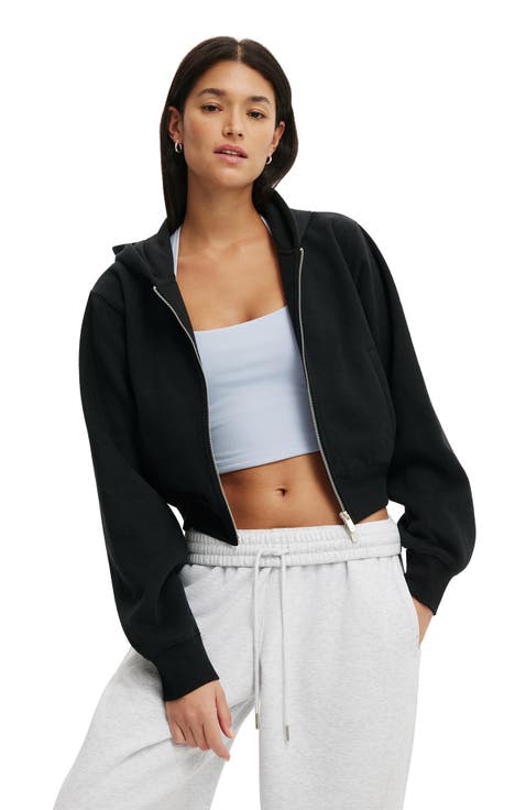 Women's Active Plush Relaxed Zip Through Hoodie