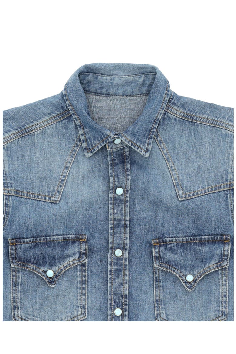 Japan Denim Texan Shirt, Alternate, color, Stone Wash