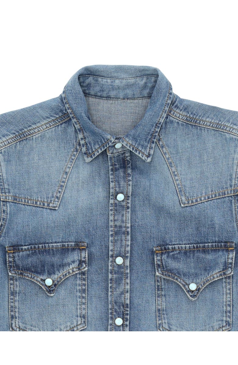 Fortela Japan Denim Texan Shirt, Alternate, color, Stone Wash