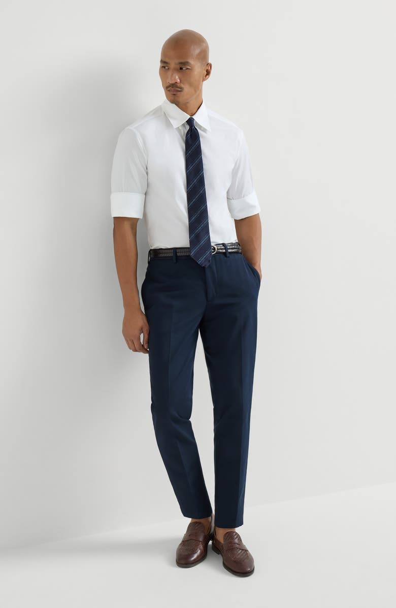 Brunello Cucinelli Gabardine trousers, Alternate, color, Blue