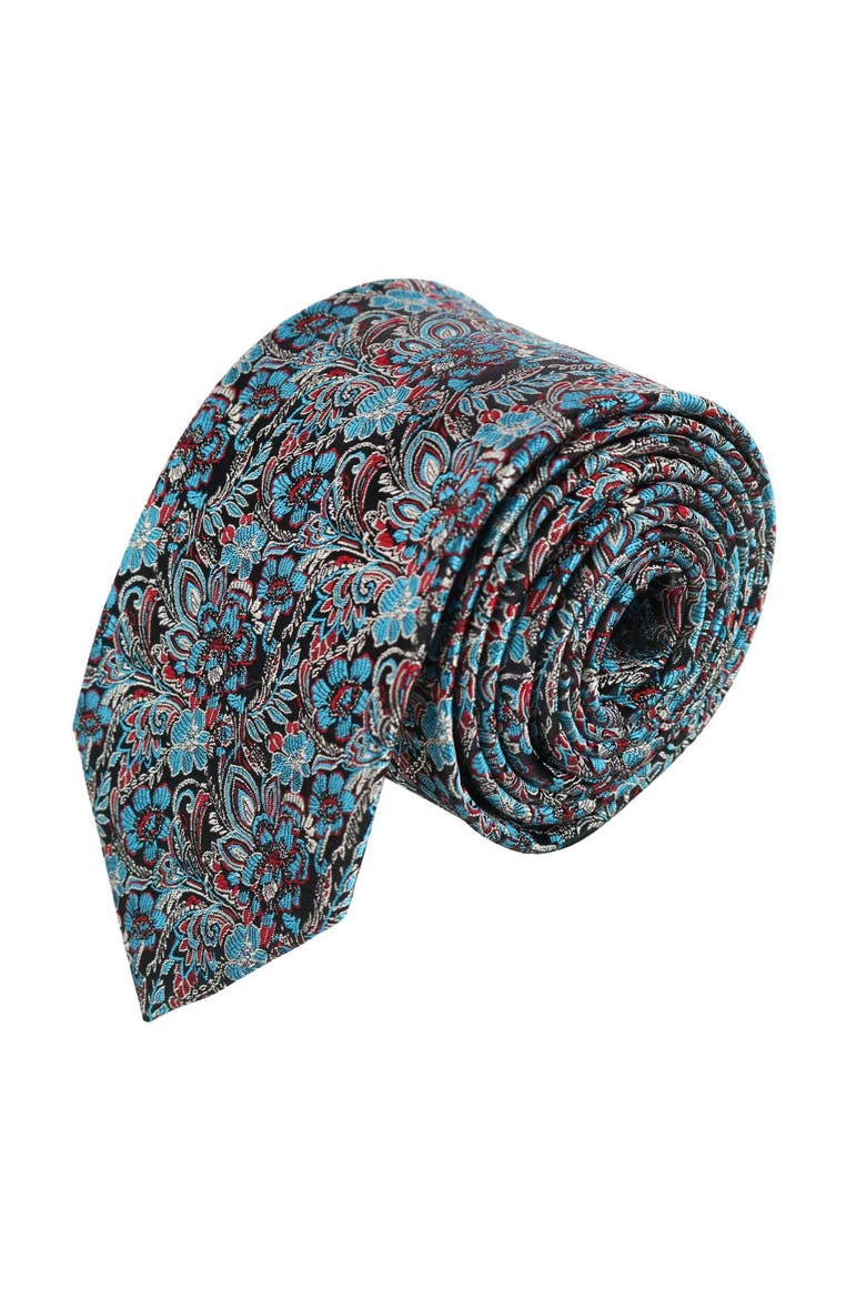 Enzo Exploded Floral Silk Necktie, Main, color, Multiple Colors