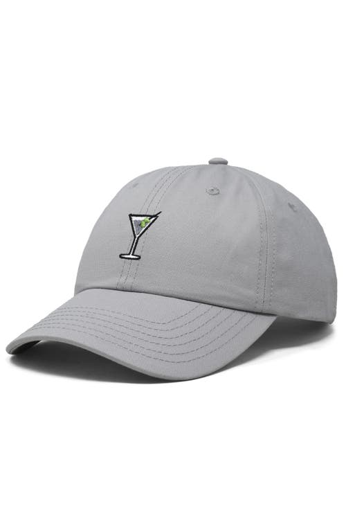 Dalix Martini Embroidered Casual Cap In Gray