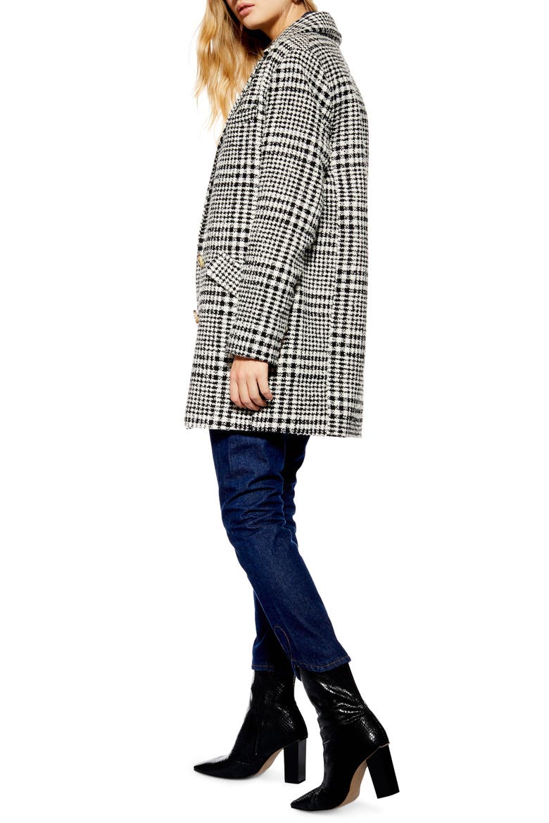 Pippa Check Coat, Alternate, color, BLACK MULTI
