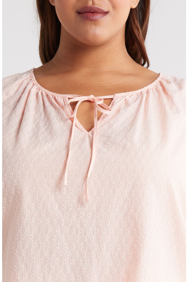 Cotton Eyelet Detail Top, Alternate, color, LIGHT ROSE SAND