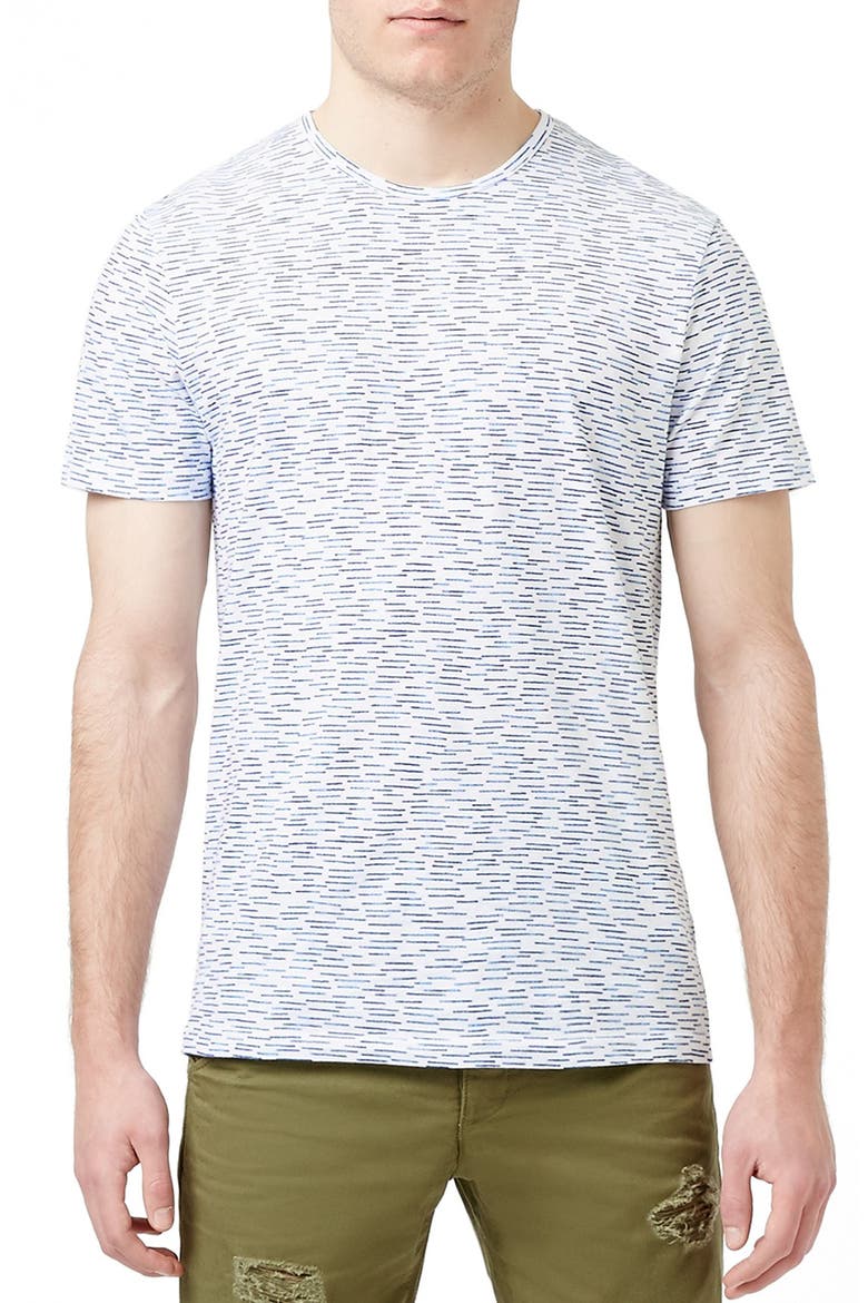 Slim Fit Dash Print Crewneck T-Shirt, Main, color, WHITE MULTI