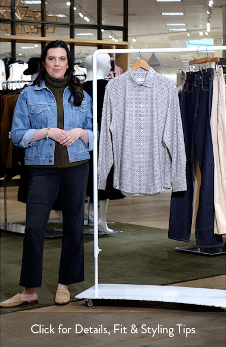 James OoohCotton<sup>®</sup> Medallion Print Button-Up Shirt, sales video thumbnail