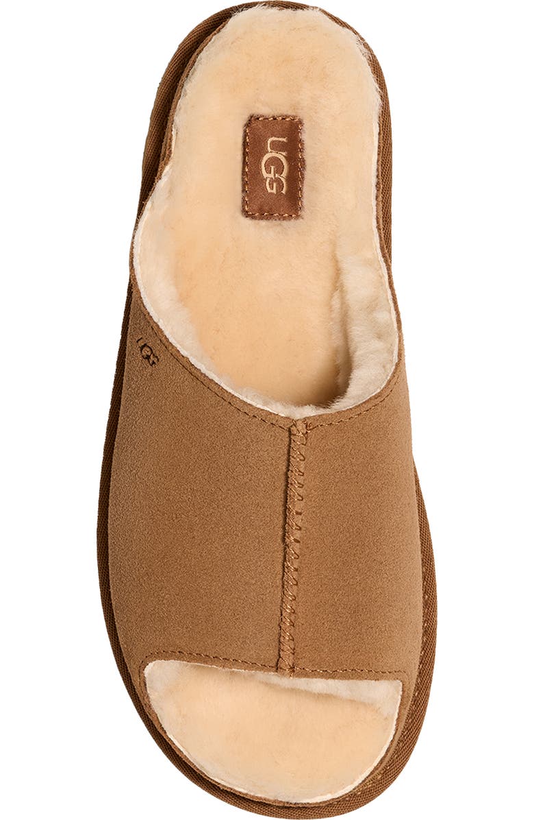UGG<sup>®</sup> Greenport Genuine Shearling Lined Platform Slide Sandal, Alternate, color, Chestnut