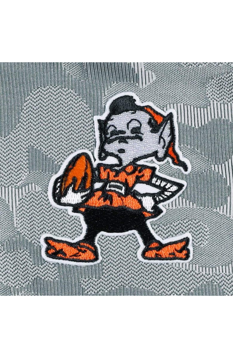 ANTIGUA Men's Antigua Gray Cleveland Browns Brigade Throwback Quarter-Zip Top, Alternate, color,