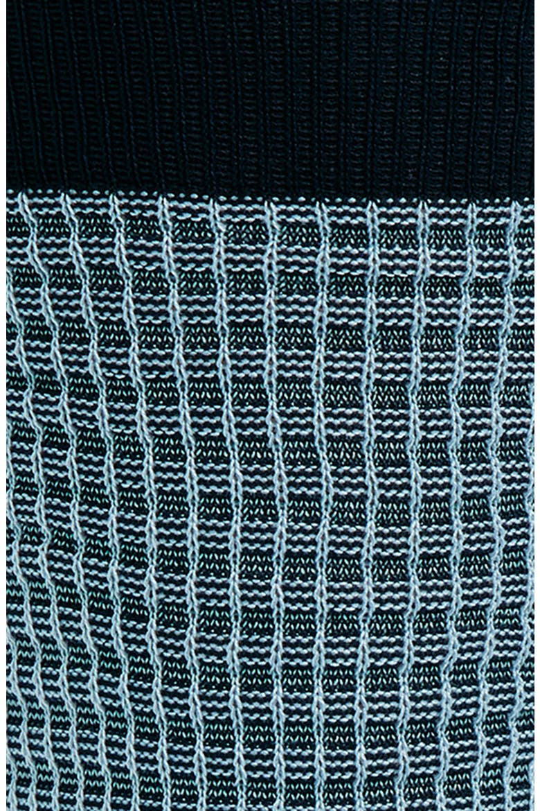 Smythson Textured Check Dress Socks, Alternate, color, NAVY 001