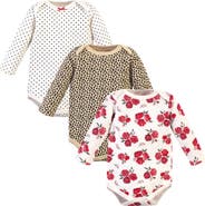 Hudson Baby Quilted Long Sleeve Cotton Bodysuits