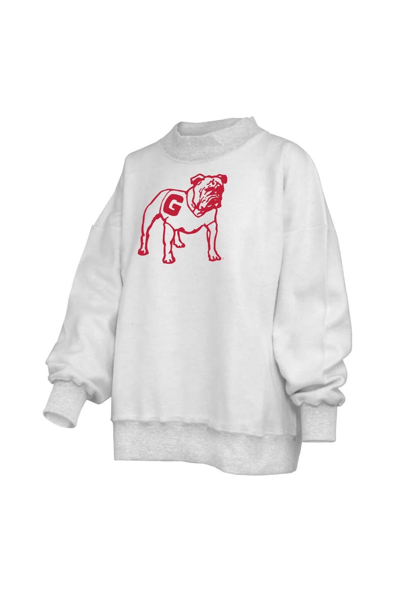 Women's Pressbox  Heather Gray Georgia Bulldogs Reversible Sweatshirt, Alternate, color, Heather Gray