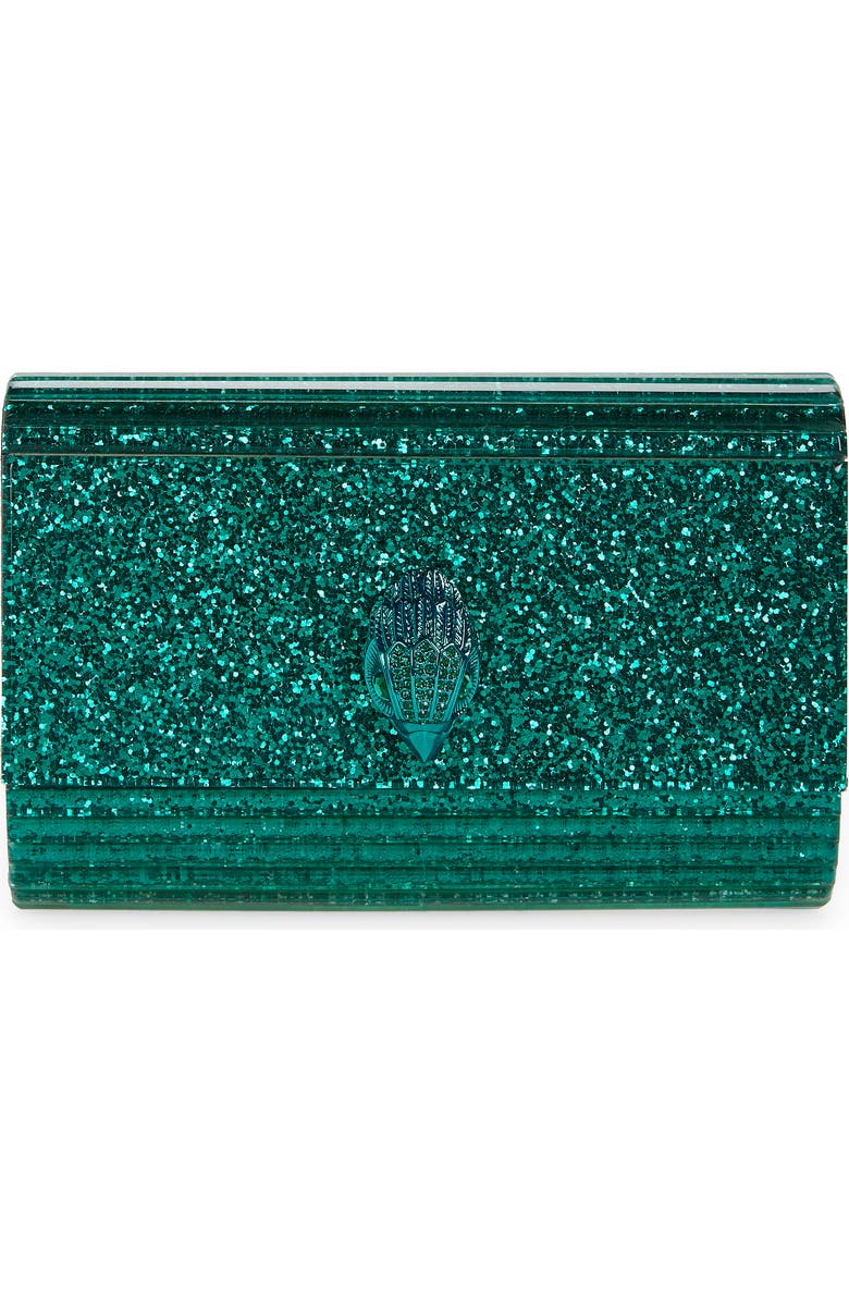 Kurt Geiger London Party Eagle Glitter Drench Clutch, Main, color,