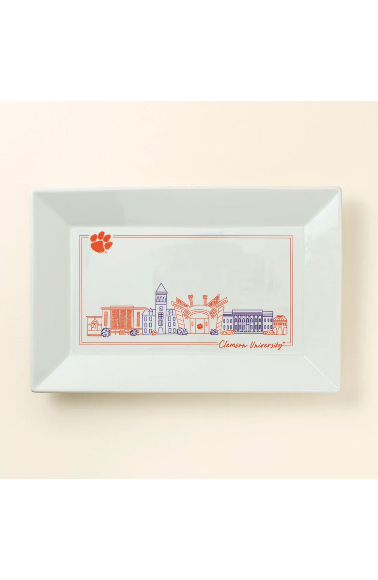 Uncommon Goods College Cityscape Tray, Alternate, color, Clemson University