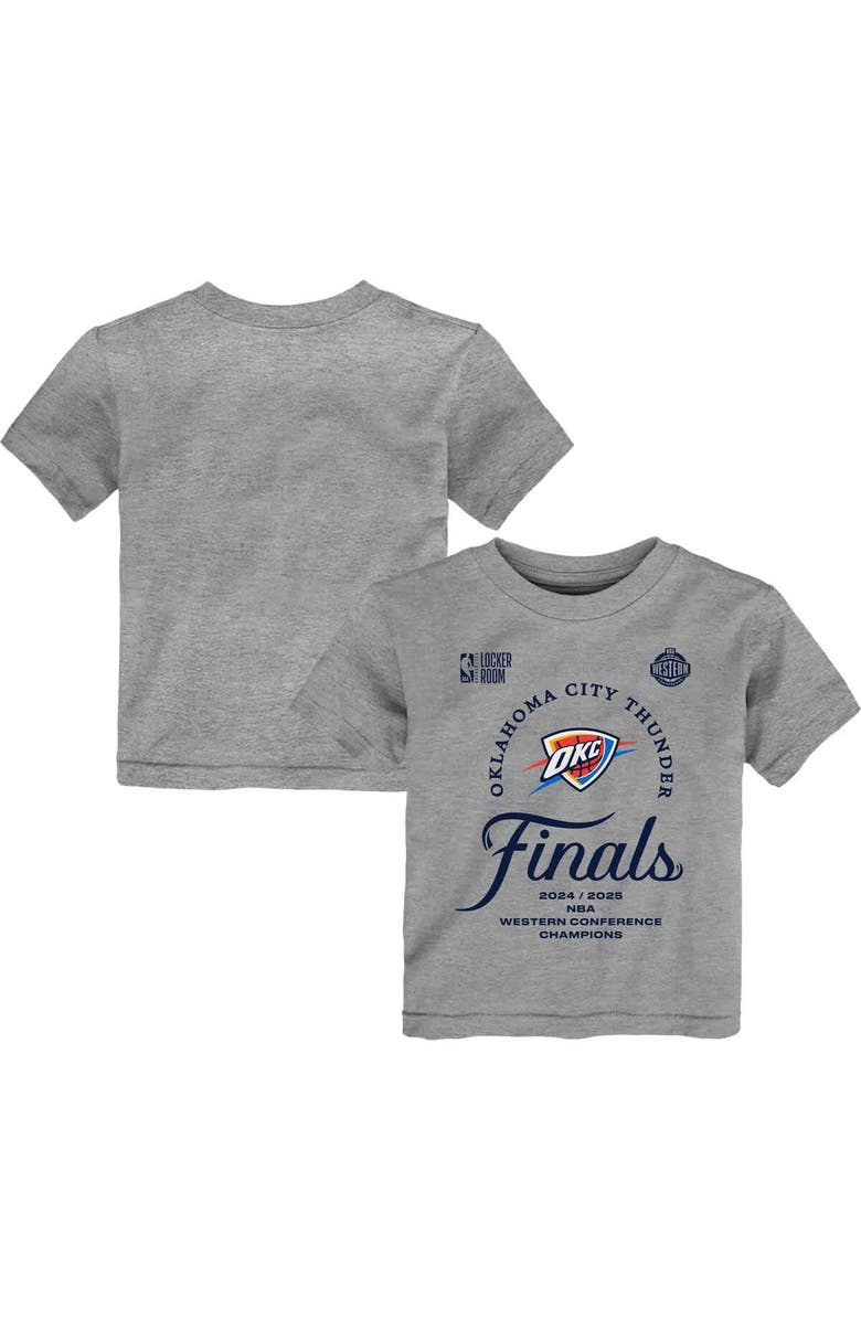 Outerstuff Toddler  Gray Oklahoma City Thunder 2025 Western Conference Champions Locker Room T-Shirt, Alternate, color, 