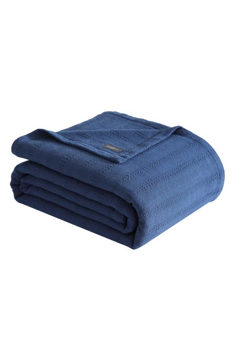 Variegated Weave Stripe Cotton Blanket