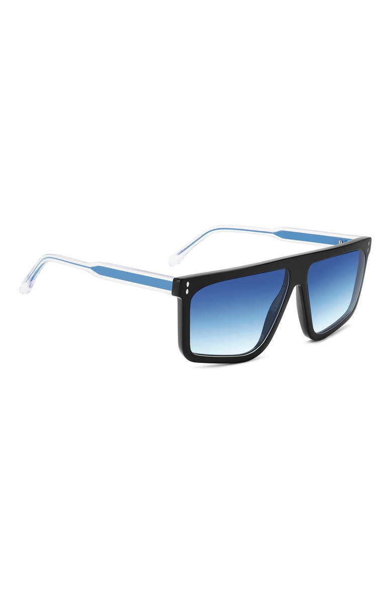 61mm Shield Sunglasses, Alternate, color, BLACK