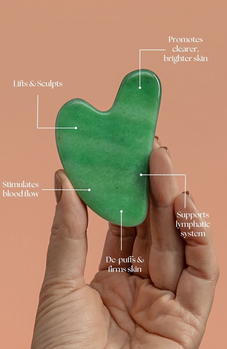 MOUNT LAI Rose Quartz Gua Sha, Alternate, color, Jade