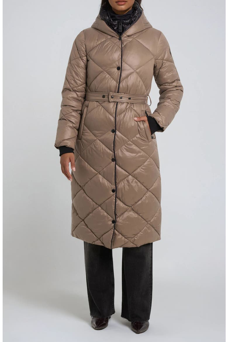 【2】Kaja Favorite Insulation Coat OVY Amiyah Belted Diamond Quilt Longline Jacket (Women) | Nordstromrack