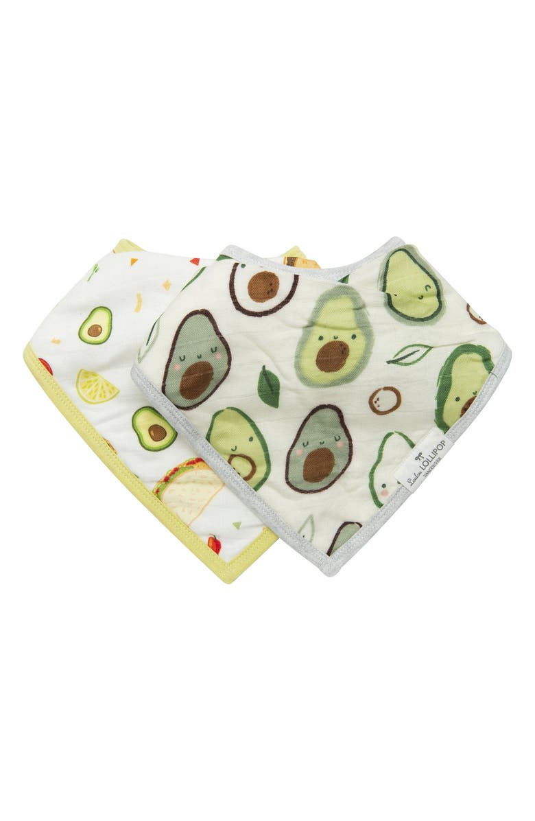 Loulou Lollipop 2-Pack Muslin Bandana Bibs, Main, color,