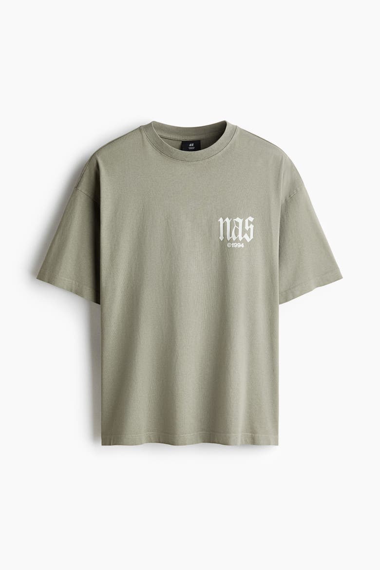 Oversized Fit T-shirt, Main, color, Dusty olive green/Nas
