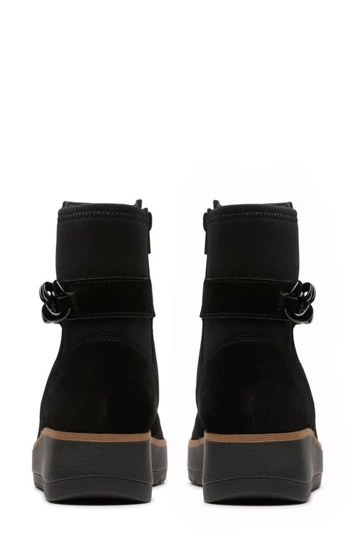 Clarks Zylah Rose Suede Boot In Black