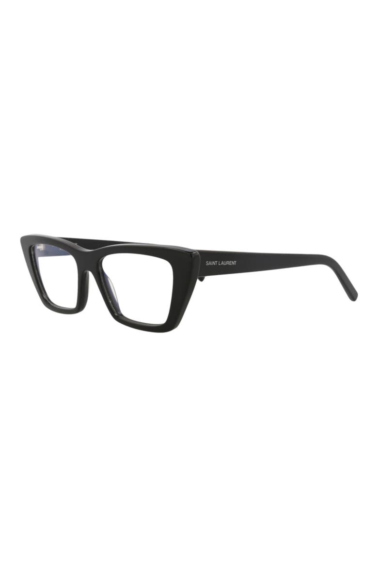 51mm Cat Eye Optical Glasses, Alternate, color, BLACK BLACK TRANSPARENT