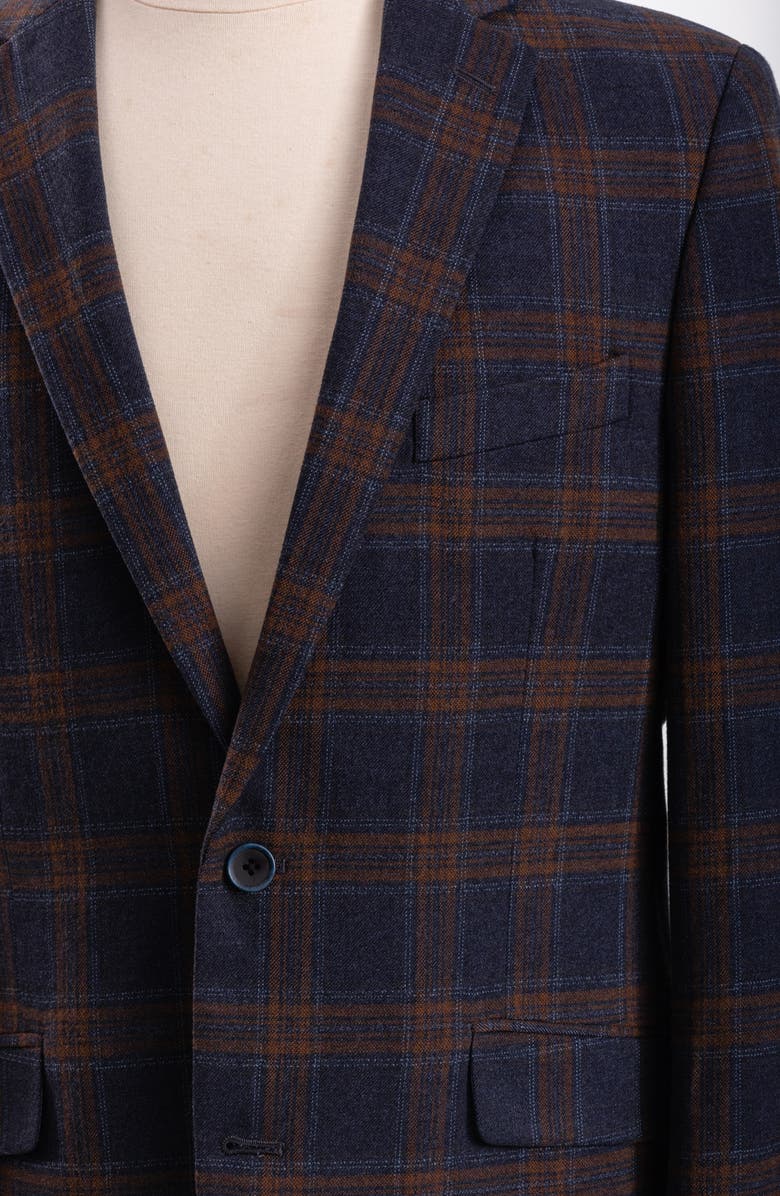 SAVILE ROW CO Navy Plaid Sport Coat, Alternate, color, Navy