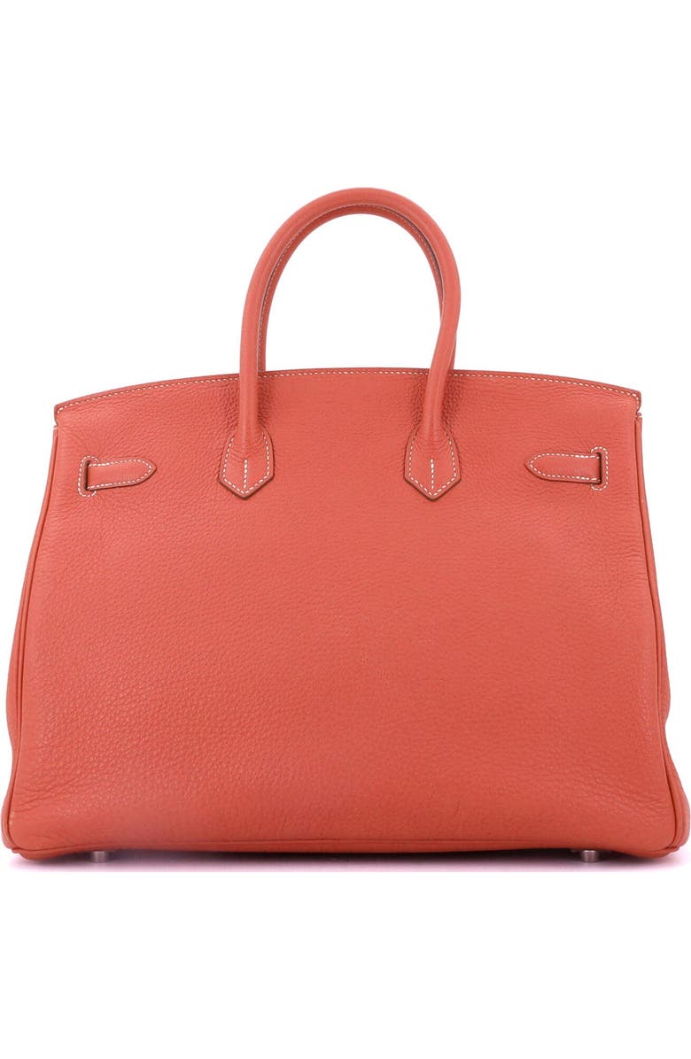 Pre-Owned Hermes Birkin Handbag Orange Clemence with Palladium Hardware 35, Alternate, color,
