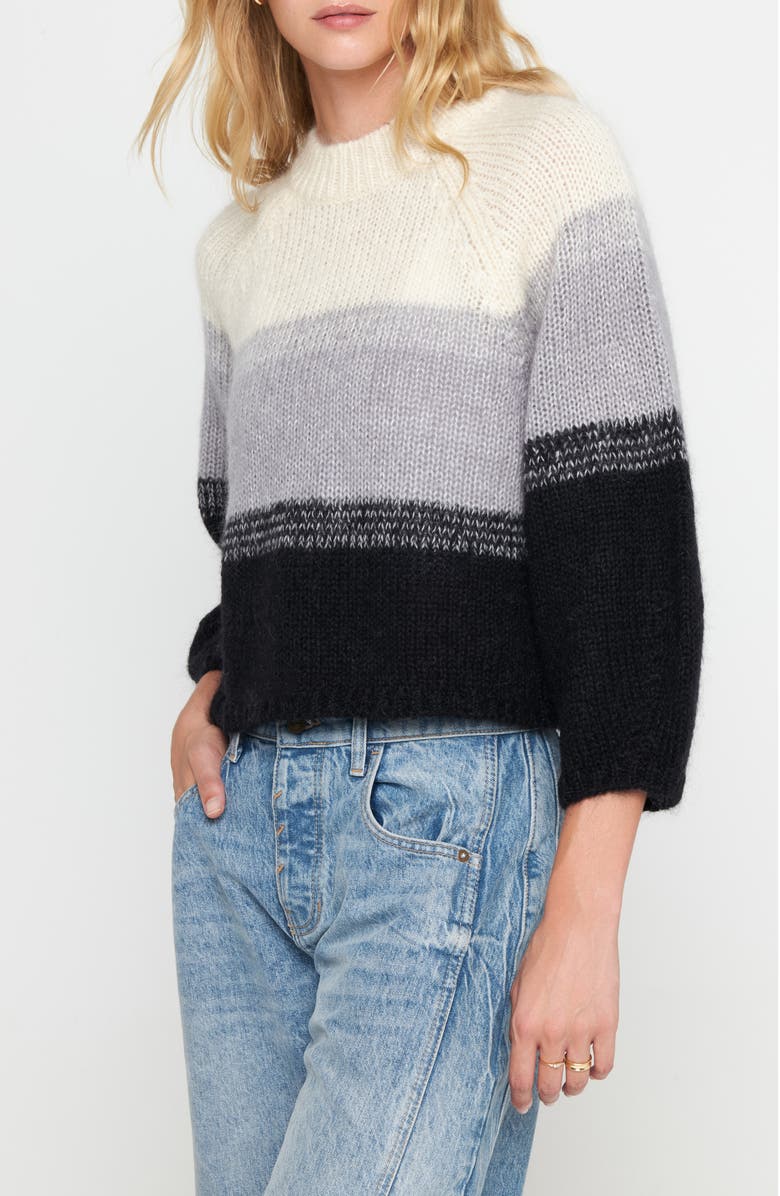 Spiritual Gangster Blythe Colorblock Sweater, Alternate, color, Birch Multi