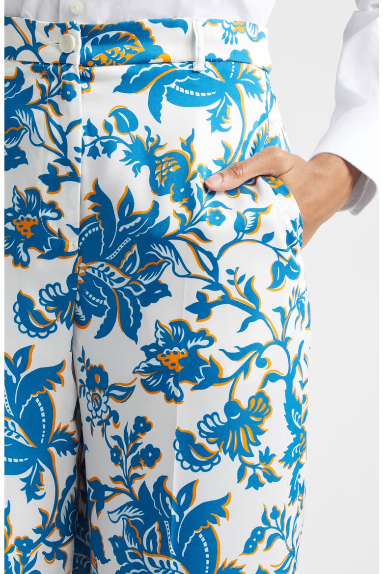Floral Print Crop Wide Leg Pants, Alternate, color, PRINT ON WHITE BASE