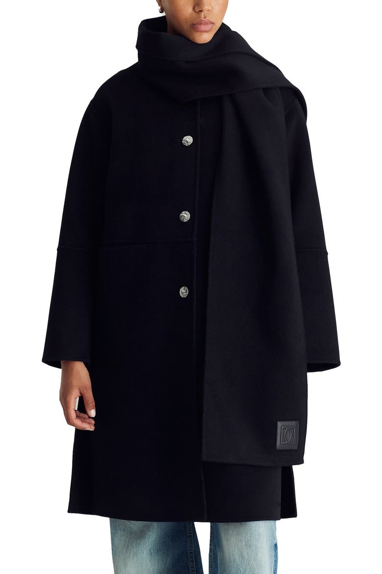 Claude Scarf Coat, Main, color, Black