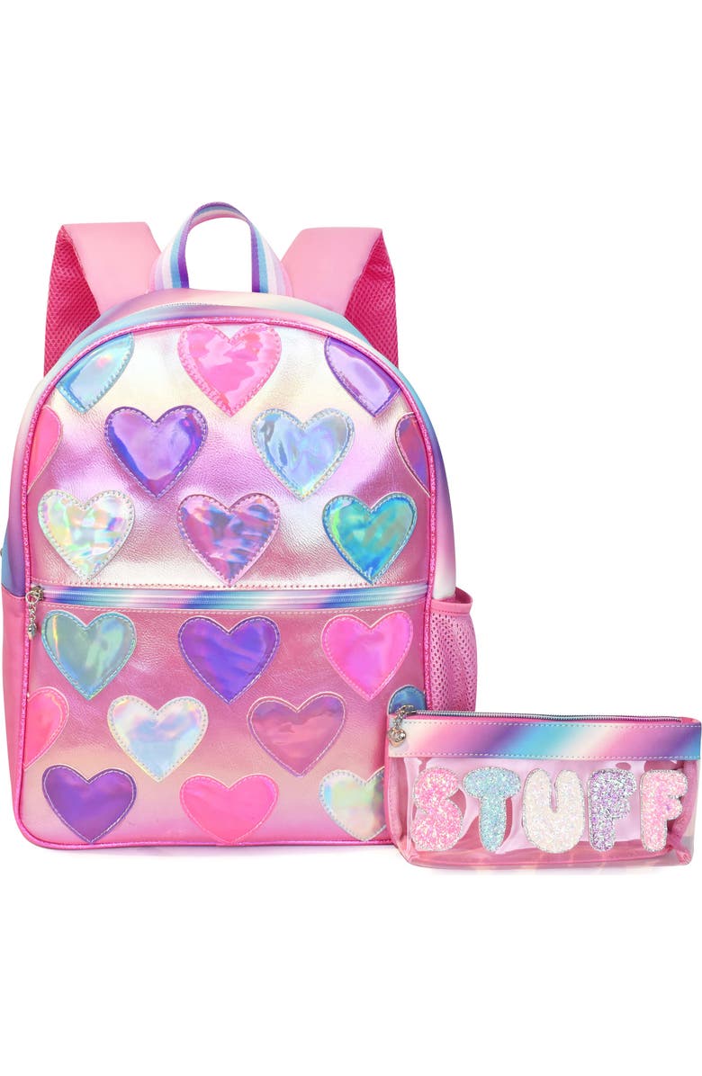 OMG Accessories Kids' Heart Backpack & Stuff Pouch Set, Main, color,