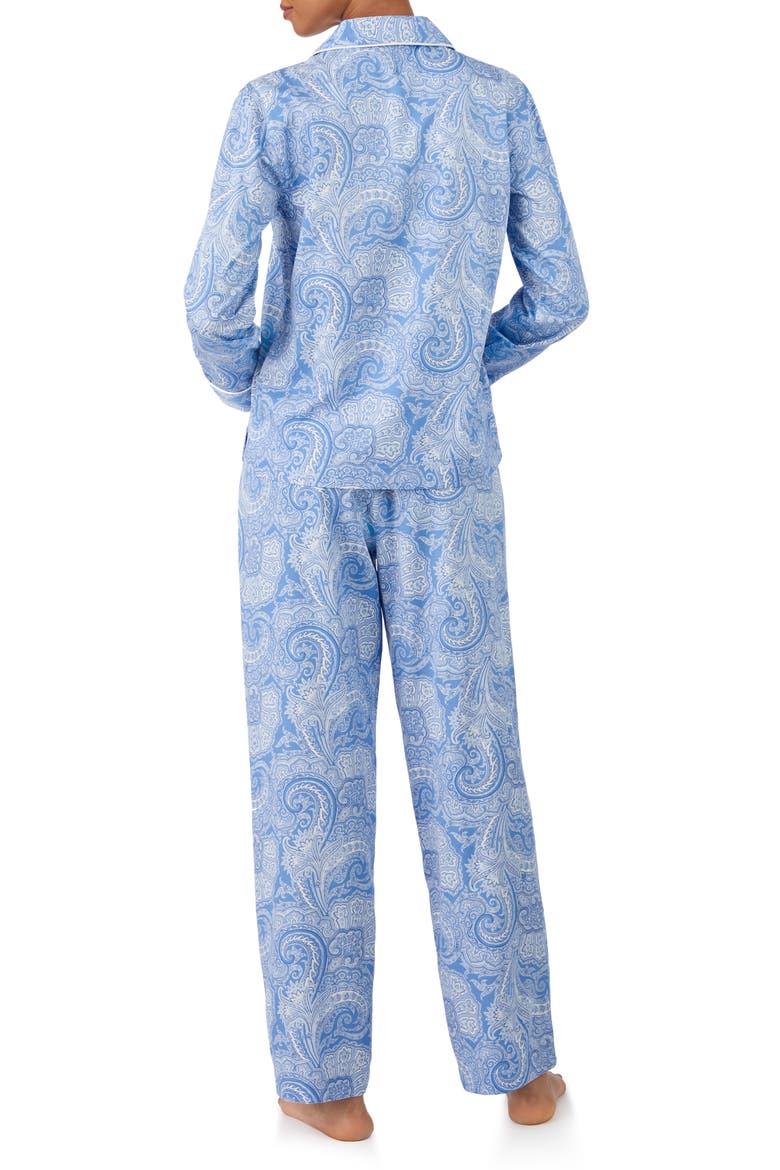 Paisley Cotton Blend Pajamas (Nordstrom Exclusive), Alternate, color, BLUE PAISLEY