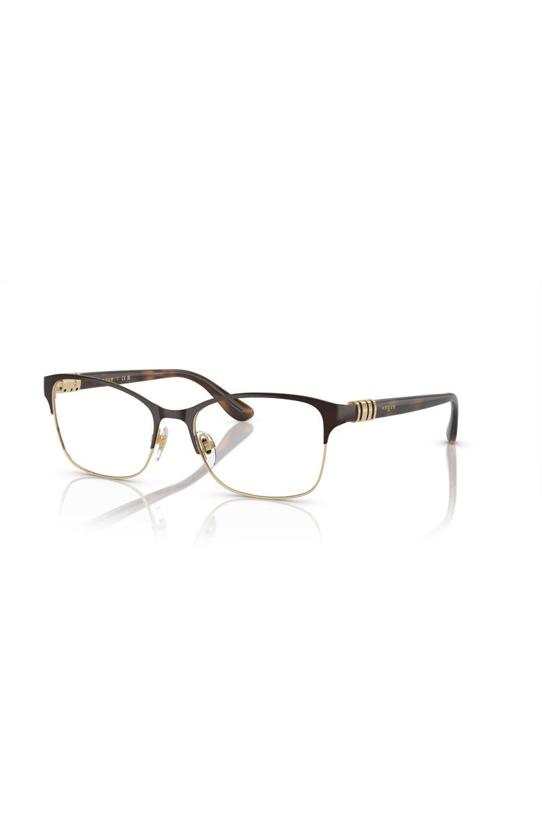 Vogue Eyewear 51mm Rectangle optical glasses, Main, color, Brown