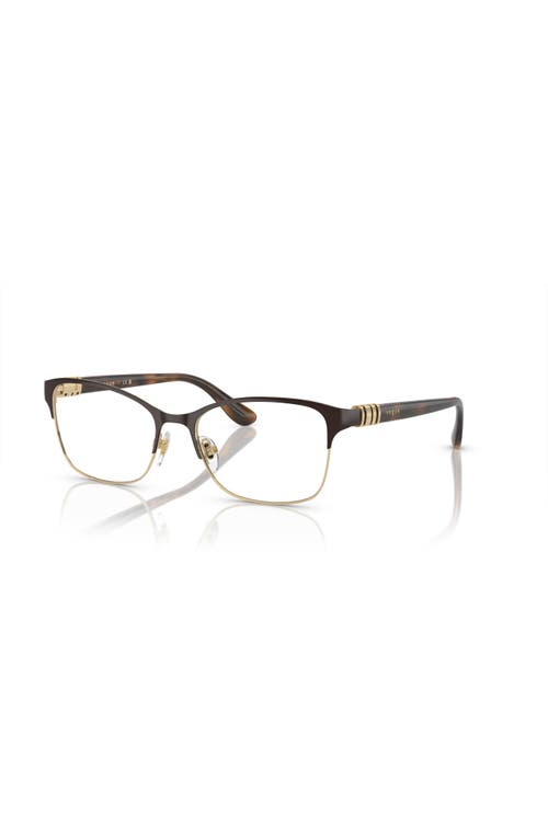 Vogue Eyewear 51mm Rectangle Optical Glasses In Gold