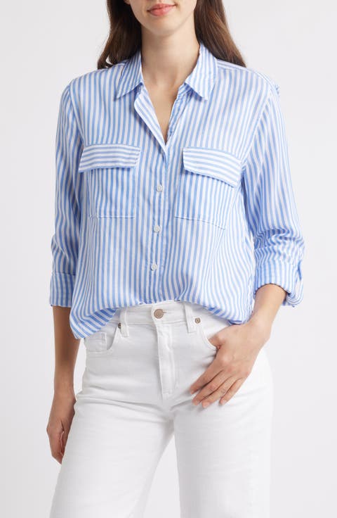 Fallon Crop Button-Up Shirt